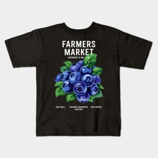 Farmers Market Blueberries Fruit Kids T-Shirt